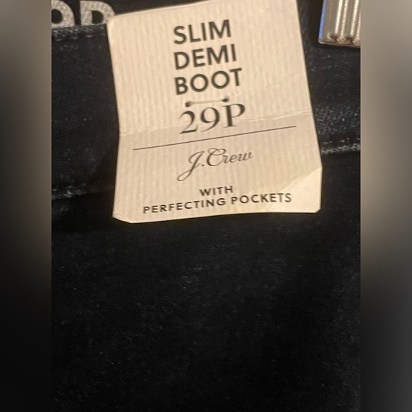 J Crew Slim Demi Boot New With Tag Dark Wash Jeans Size 29 Petite - Picture 6 of 15